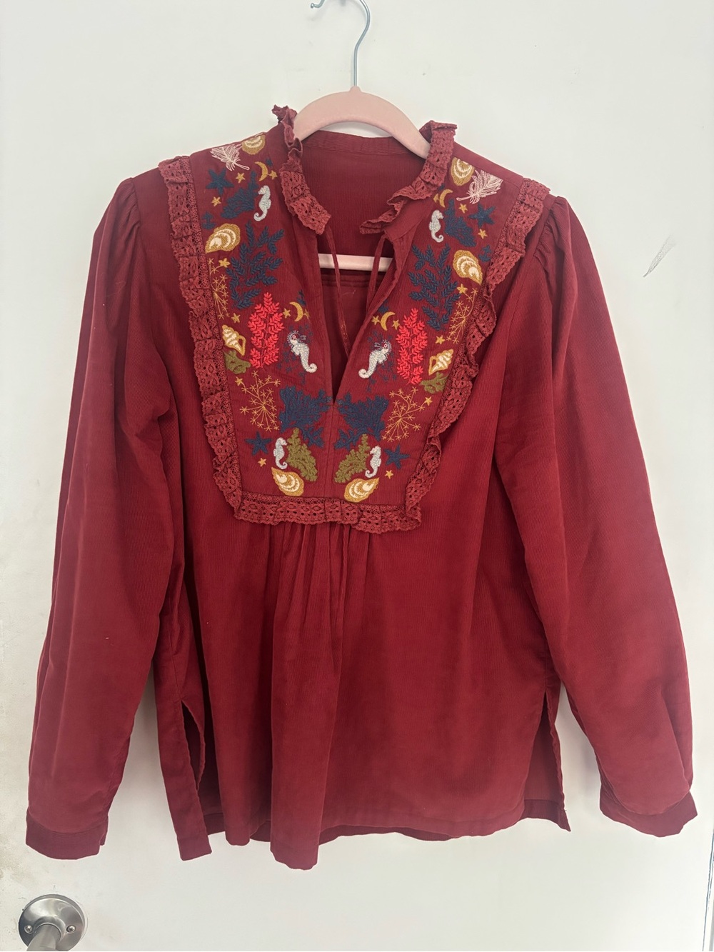 Embroidered top